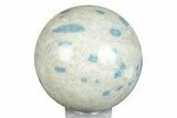 Blue Polka Dot Stone (Apatite & Cleavelandite) Sphere #245997-1